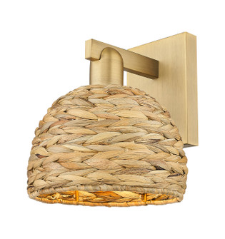 Arcadia One Light Wall Sconce in Brushed Brass (405|7161WBBRBD8NAT)