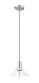 Arcadia One Light Mini Pendant in Brushed Satin Nickel (405|7161SSNG132)