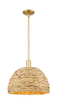 Arcadia One Light Mini Pendant in Satin Gold (405|7161SSGRBD16NAT)
