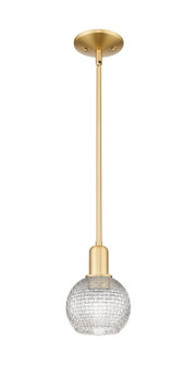 Arcadia One Light Mini Pendant in Satin Gold (405|7161SSGG122C6CL)