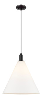 Arcadia One Light Mini Pendant in Matte Black (405|7161SBKGBC161)