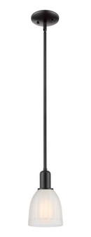 Arcadia One Light Mini Pendant in Matte Black (405|7161SBKG441)