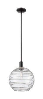 Arcadia One Light Mini Pendant in Matte Black (405|7161SBKG121312CL)