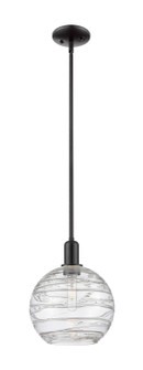 Arcadia One Light Mini Pendant in Matte Black (405|7161SBKG121310CL)