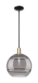 Arcadia One Light Mini Pendant in Black Antique Brass (405|7161SBABG55612SM)