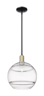 Arcadia One Light Mini Pendant in Black Antique Brass (405|7161SBABG55612CL)