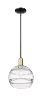 Arcadia One Light Mini Pendant in Black Antique Brass (405|7161SBABG55610CL)
