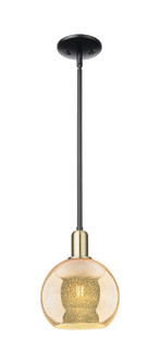 Arcadia One Light Mini Pendant in Black Antique Brass (405|7161SBABG1288)