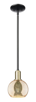 Arcadia One Light Mini Pendant in Black Antique Brass (405|7161SBABG1286)