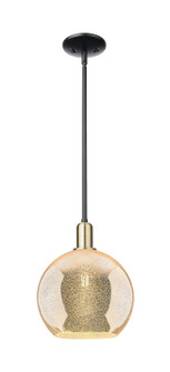 Arcadia One Light Mini Pendant in Black Antique Brass (405|7161SBABG12810)