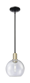 Arcadia One Light Mini Pendant in Black Antique Brass (405|7161SBABG1248)