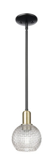 Arcadia One Light Mini Pendant in Black Antique Brass (405|7161SBABG122C6CL)