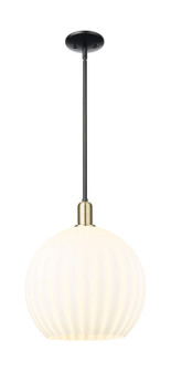 Arcadia One Light Mini Pendant in Black Antique Brass (405|7161SBABG121714WV)