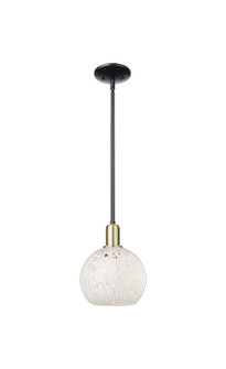 Arcadia One Light Mini Pendant in Black Antique Brass (405|7161SBABG12168WM)