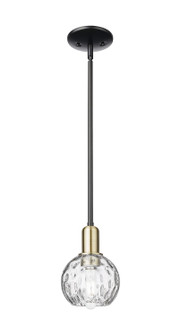 Arcadia One Light Mini Pendant in Black Antique Brass (405|7161SBABG12156)
