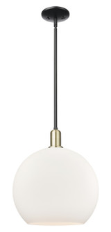 Arcadia One Light Mini Pendant in Black Antique Brass (405|7161SBABG12114)