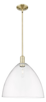 Arcadia One Light Mini Pendant in Antique Brass (405|7161SABGBD162)