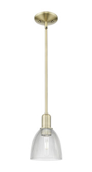 Arcadia One Light Mini Pendant in Antique Brass (405|7161SABG382)