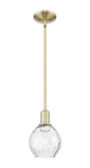 Arcadia One Light Mini Pendant in Antique Brass (405|7161SABG362)