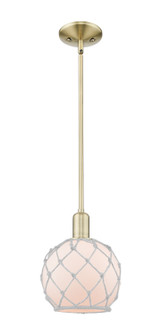 Arcadia One Light Mini Pendant in Antique Brass (405|7161SABG1218RW)