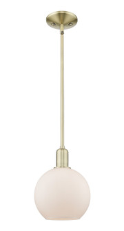 Arcadia One Light Mini Pendant in Antique Brass (405|7161SABG1218)