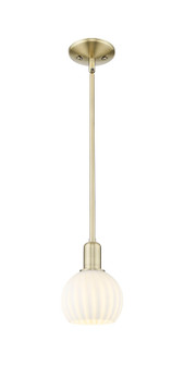Arcadia One Light Mini Pendant in Antique Brass (405|7161SABG12176WV)