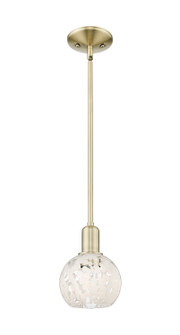 Arcadia One Light Mini Pendant in Antique Brass (405|7161SABG12166WM)