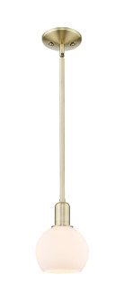 Arcadia One Light Mini Pendant in Antique Brass (405|7161SABG1216)