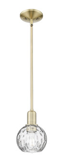 Arcadia One Light Mini Pendant in Antique Brass (405|7161SABG12156)