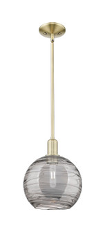 Arcadia One Light Mini Pendant in Antique Brass (405|7161SABG121310SM)