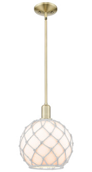 Arcadia One Light Mini Pendant in Antique Brass (405|7161SABG12110RW)