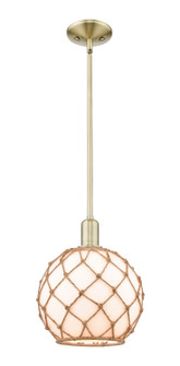 Arcadia One Light Mini Pendant in Antique Brass (405|7161SABG12110RB)