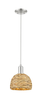 Arcadia One Light Mini Pendant in Satin Nickel (405|7161PSNRBD8NAT)