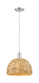 Arcadia One Light Mini Pendant in Brushed Satin Nickel (405|7161PSNRBD12NAT)