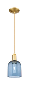 Arcadia One Light Mini Pendant in Satin Gold (405|7161PSGG5586BL)