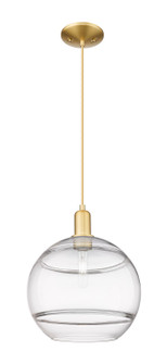 Arcadia One Light Mini Pendant in Satin Gold (405|7161PSGG55612CL)