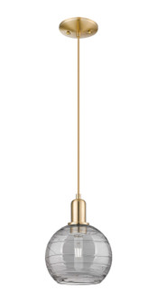 Arcadia One Light Mini Pendant in Champagne Bronze (405|7161PCBG12138CL)