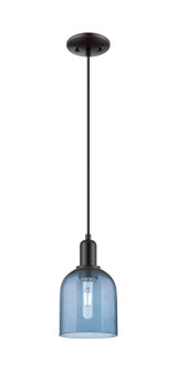 Arcadia One Light Mini Pendant in Matte Black (405|7161PBKG5586BL)