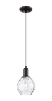 Arcadia One Light Mini Pendant in Matte Black (405|7161PBKG362)