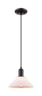 Arcadia One Light Mini Pendant in Matte Black (405|7161PBKG131)