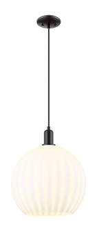Arcadia One Light Mini Pendant in Matte Black (405|7161PBKG121714WV)