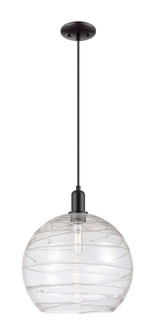 Arcadia One Light Mini Pendant in Matte Black (405|7161PBKG121314CL)