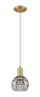 Arcadia One Light Mini Pendant in Brushed Brass (405|7161PBBG5566SM)