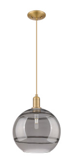 Arcadia One Light Mini Pendant in Brushed Brass (405|7161PBBG55612SM)