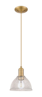 Arcadia One Light Mini Pendant in Brushed Brass (405|7161PBBG422)
