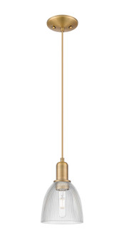 Arcadia One Light Mini Pendant in Brushed Brass (405|7161PBBG382)