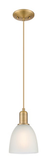 Arcadia One Light Mini Pendant in Brushed Brass (405|7161PBBG381)