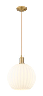 Arcadia One Light Mini Pendant in Brushed Brass (405|7161PBBG121712WV)