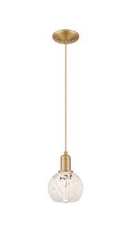 Arcadia One Light Mini Pendant in Brushed Brass (405|7161PBBG12166WM)