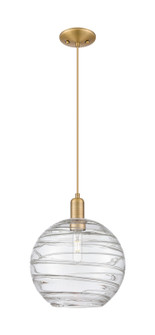 Arcadia One Light Mini Pendant in Brushed Brass (405|7161PBBG121312CL)